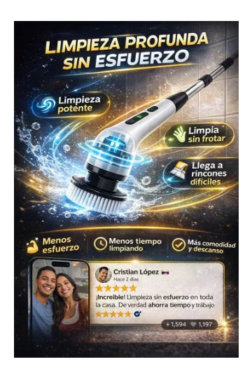Cepillo de Limpieza Inalámbrico 9 em 1