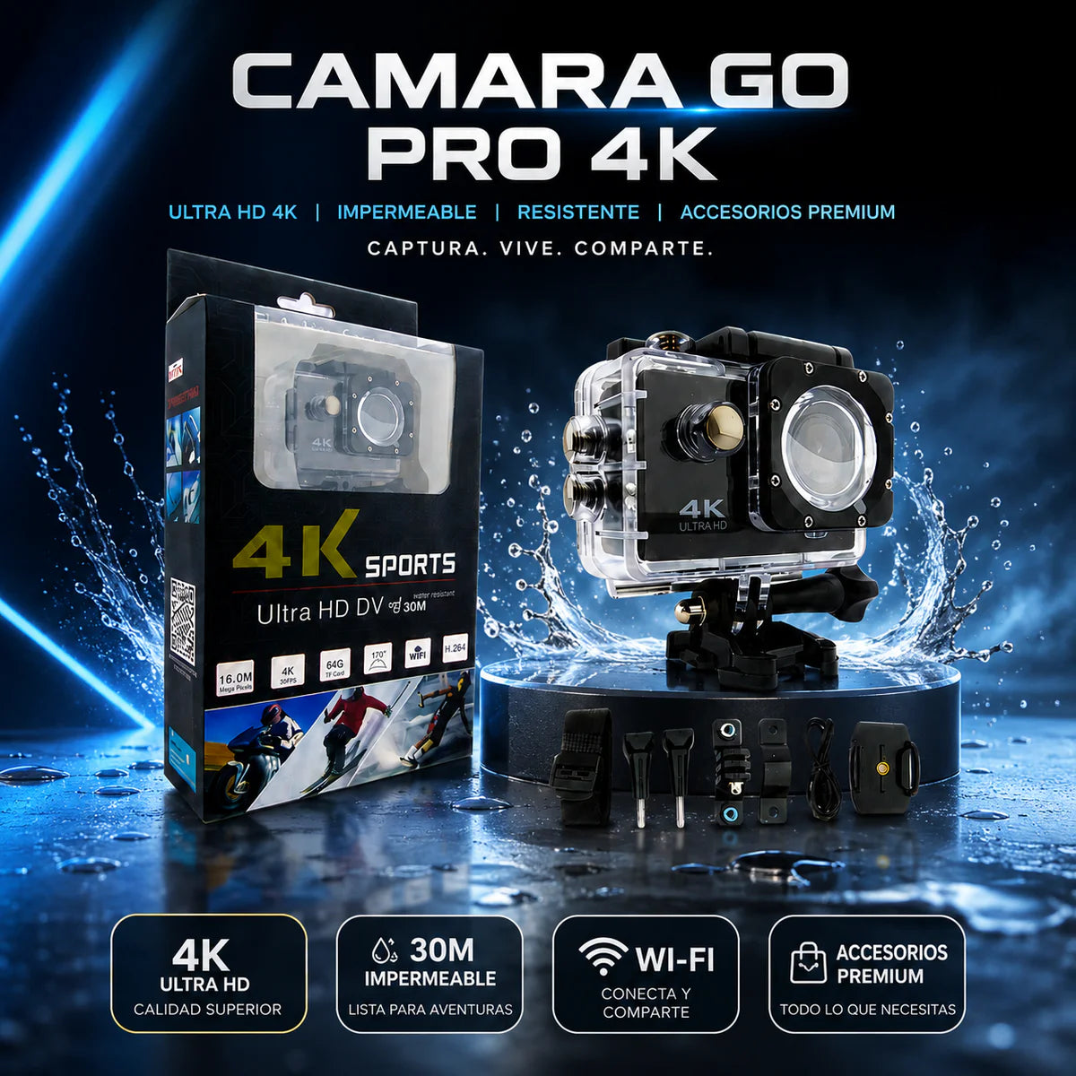 🔥 PROMO DE CUMPLEAÑOS: CÁMARA GOPRO CON FUNDA ULTRARRESISTENTE GRATIS