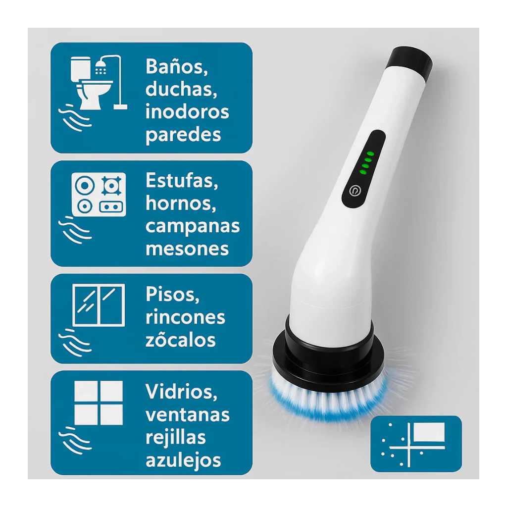 Cepillo de Limpieza Inalámbrico 9 em 1